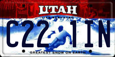 UT license plate C221IN