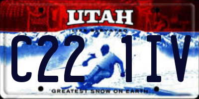 UT license plate C221IV