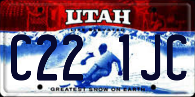 UT license plate C221JC
