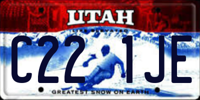 UT license plate C221JE