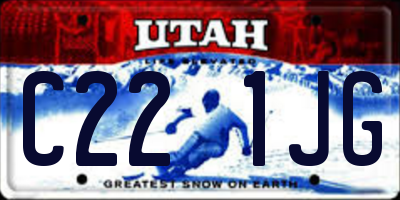 UT license plate C221JG