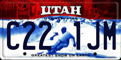 UT license plate C221JM