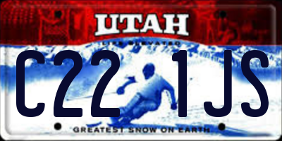 UT license plate C221JS