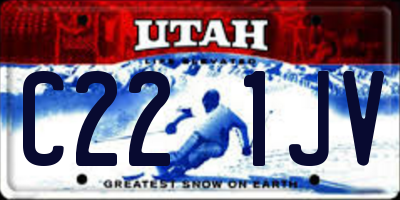 UT license plate C221JV