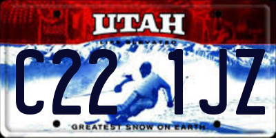 UT license plate C221JZ