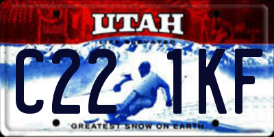 UT license plate C221KF
