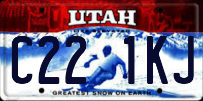 UT license plate C221KJ