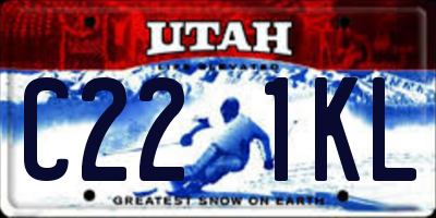 UT license plate C221KL