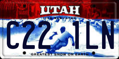 UT license plate C221LN