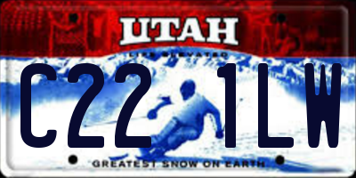 UT license plate C221LW