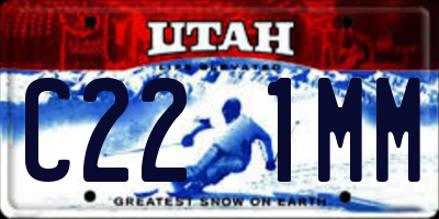 UT license plate C221MM