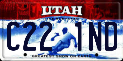 UT license plate C221ND