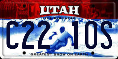 UT license plate C221OS