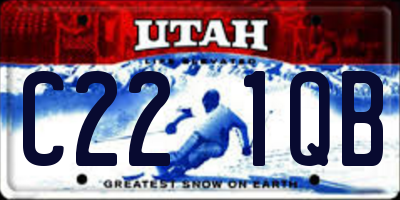 UT license plate C221QB