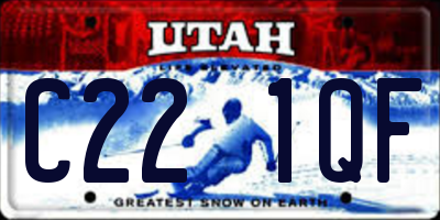 UT license plate C221QF