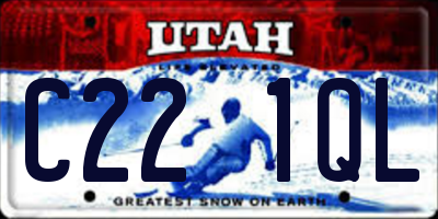 UT license plate C221QL