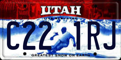 UT license plate C221RJ