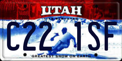 UT license plate C221SF
