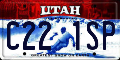 UT license plate C221SP