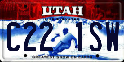 UT license plate C221SW