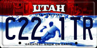UT license plate C221TR