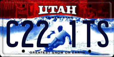 UT license plate C221TS