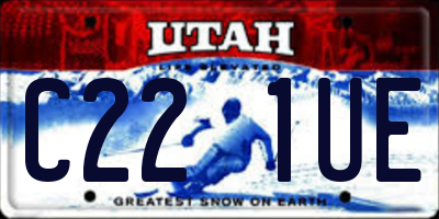 UT license plate C221UE
