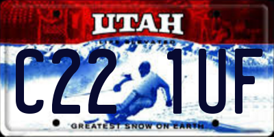 UT license plate C221UF