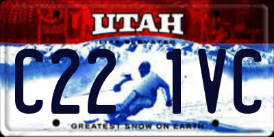 UT license plate C221VC