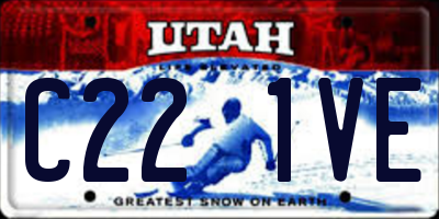 UT license plate C221VE