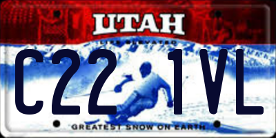 UT license plate C221VL