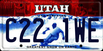UT license plate C221WE