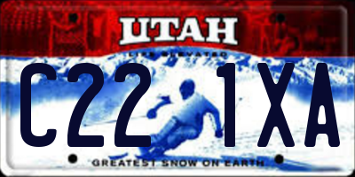 UT license plate C221XA