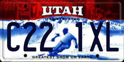 UT license plate C221XL