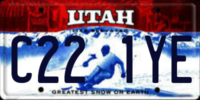 UT license plate C221YE