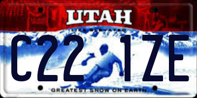 UT license plate C221ZE