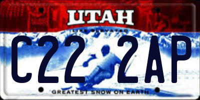 UT license plate C222AP
