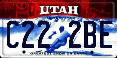 UT license plate C222BE