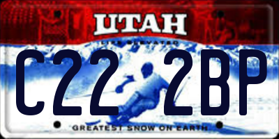UT license plate C222BP