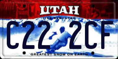 UT license plate C222CF