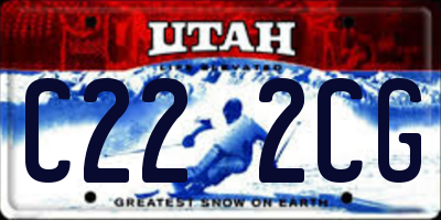 UT license plate C222CG