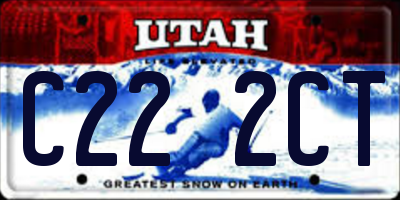 UT license plate C222CT