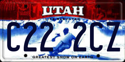 UT license plate C222CZ