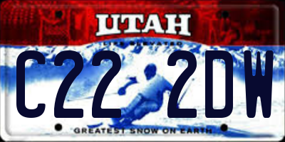 UT license plate C222DW