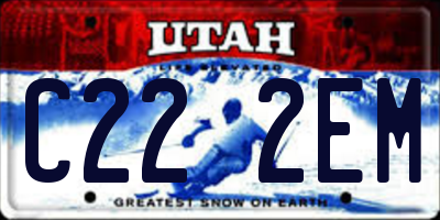 UT license plate C222EM