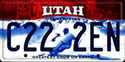 UT license plate C222EN
