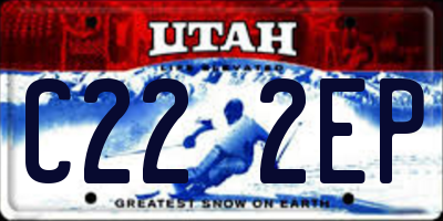 UT license plate C222EP