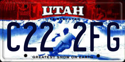 UT license plate C222FG