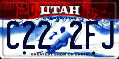 UT license plate C222FJ