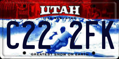 UT license plate C222FK